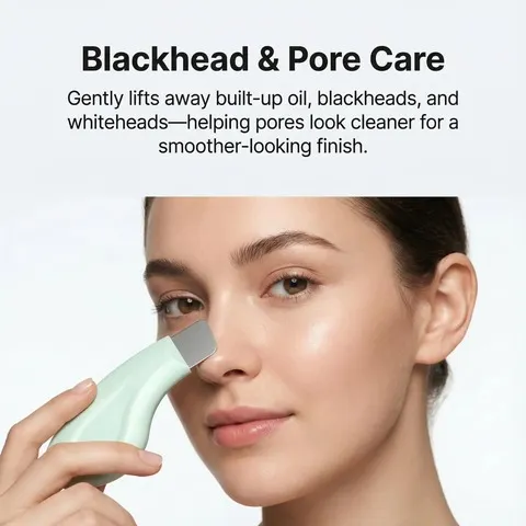 Removedor de Cravos e Espinhas para o Nariz, Ferramenta de Limpeza Profunda e Suave dos Poros, Espátula Facial de Silicone, Ferramenta Portátil para Esfoliação e Cuidados com a Pele