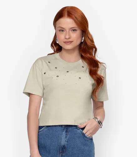 T- Shirt Meia Malha Feminina Minty - Moda Feminina e Masculina, Itens para Casa e Mais l Rovitex