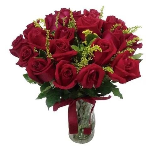 20 Rosas Vermelhas no Vaso