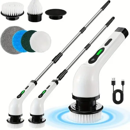 Esfregão Elétrico 9 in 1 sem fio Escova de Limpeza Pesada Multiuso 360 Recarregável Envio Imediato