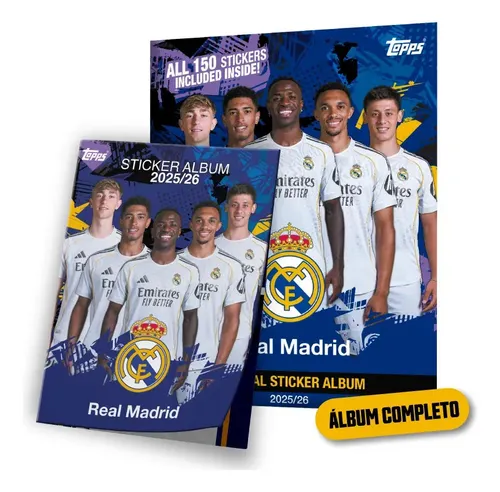 Álbum de Figurinhas Topps Real Madrid 2025/26
