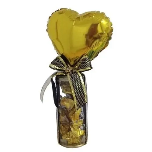 Coração Tubo Ouro Branco