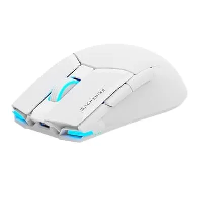 Mouse Gamer sem Fio Machenike M7 Pro, RGB, 26000 DPI, 6 Botões, Wireless, Branco - M720BBR