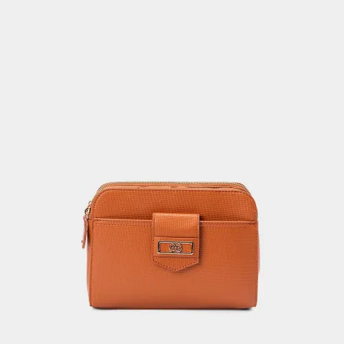 Bolsa Camera Bag Gabriela Média Transversal Caramelo
