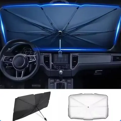 Guarda-sol dobrável para carro, guarda-sol tipo guarda-chuva para janela de carro, acessórios de proteção solar para o verão, amagi