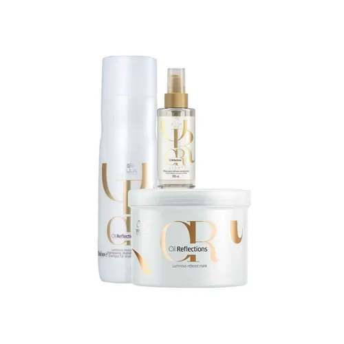 Kit Wella Oil Reflections Shampoo 250 ml + Oleo Light 100 ml + Máscara 500 ml