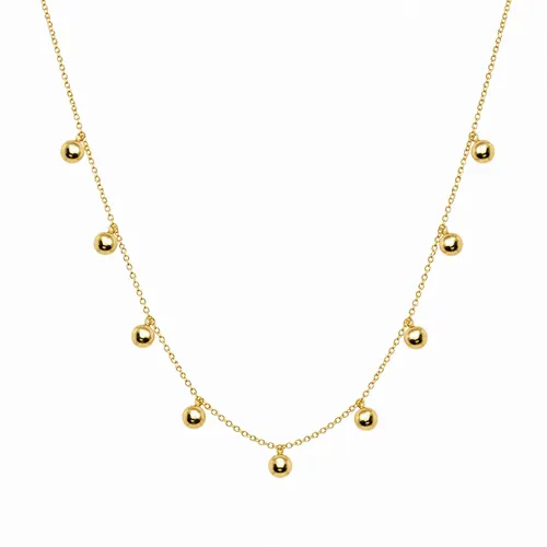 Colar com 9 Esferas 45 cm em Ouro 18K
