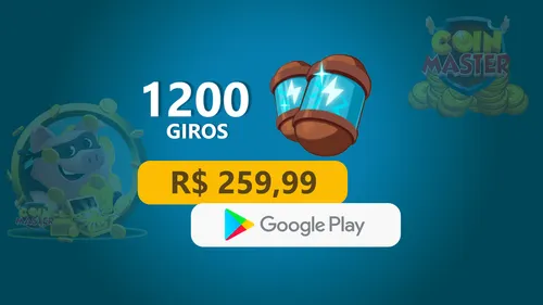 Coin Master - 1.200 Giros com Google Play