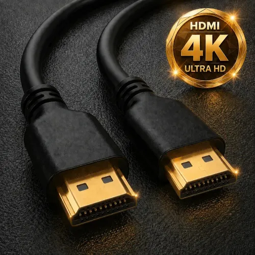 Cabo Hdmi 1m 2.0 4k Ultra Hd 18gbps 60hz Alta Velocidade Áudio e Vídeo Hdr Compatível com Tv Box Monitor Notebook Pc Projetor Video Game Conector Revestido Blindado Reforçado Brasiliana Tech