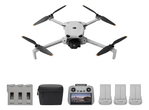 DJI Lito X1 Fly More Combo Controle C/ tela DJI RC 2, Drone com câmera 4K para iniciantes, detecção de obstáculos, ActiveTrack, sensor de 1/1.3", transmissão de vídeo de 15 km, 3 baterias - DJI083