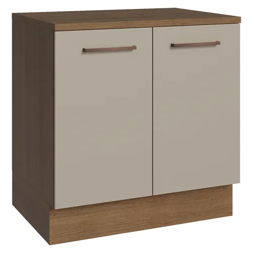 Balcão 80 cm 2 Portas Rustic/Crema Agata Madesa