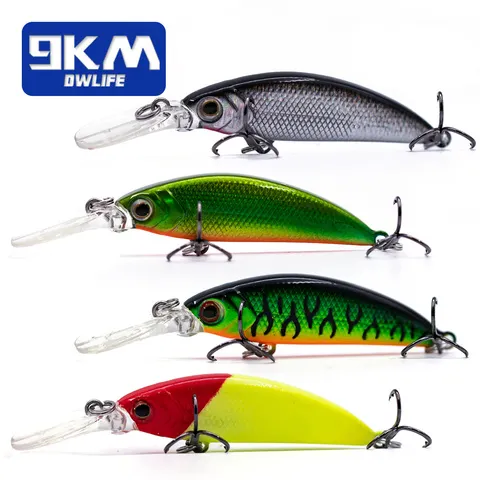 Iscas de pesca de peixinho duro mergulho profundo crankbait jerkbait afundando iscas ganchos agudos walleye iscas de pesca vida-como swimbait