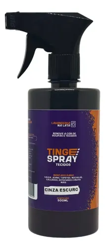 Tinta para Tecido Tingespray 500ml Lavanderianalata Cinza Escuro