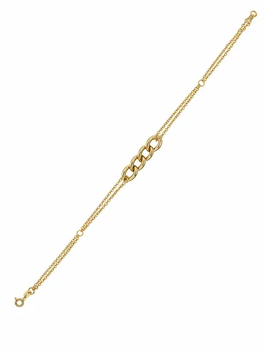 Pulseira 4 Elos Dupla 17 mm em Ouro 18K