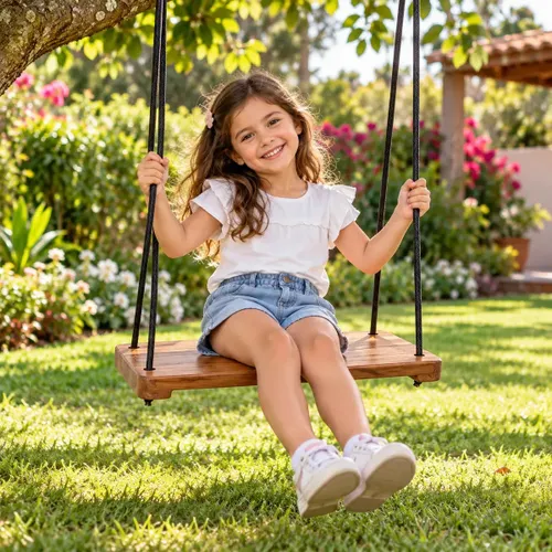 Balanço Infantil Madeira Jardim Criança e Adulto Magno
