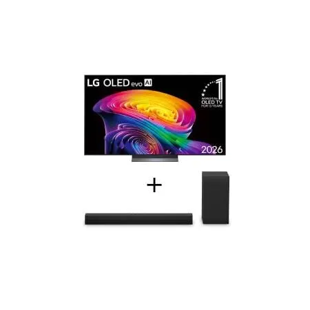 Smart TV LG OLED evo AI 4K C6 55 polegadas 2026+Soundbar LG S40T - 300W RMS, 2.1 Canais, Dolby Digital, Sem fios, Bluetooth 5.3, Entrada Óptica, HDMI, AI Sound Pro - OLED55C6.S40T