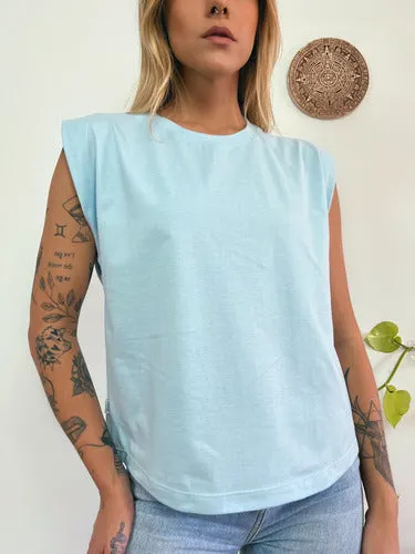 Camiseta Aveloz Feminina Muscle Tee Azul Claro