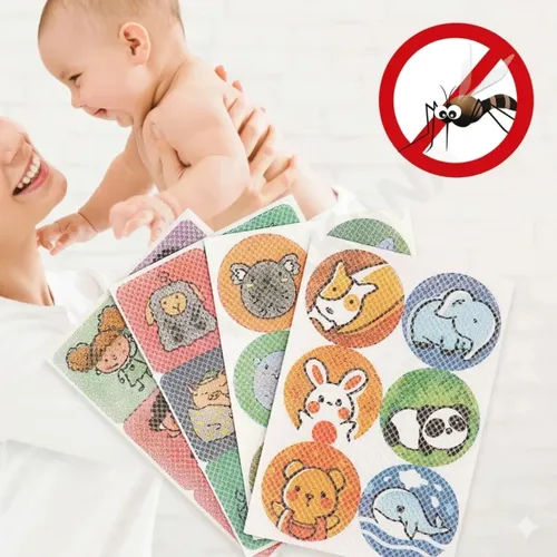 144 Adesivo Repelente Infantil Bebê Sai Dai Mosquito Dengue Pernilongo Muriçocas Proteção 48h Citronela Natural Contra Insetos