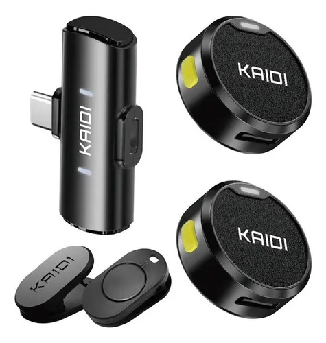 Microfone Lapela sem Fio Kaidi Tipo-C