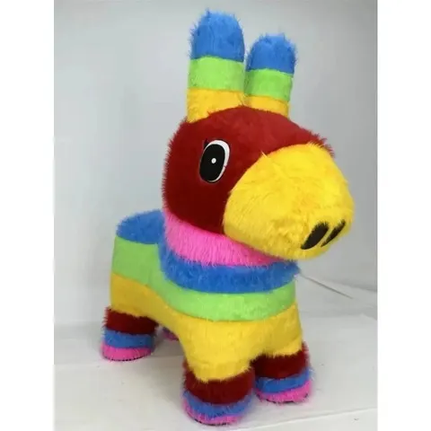 Fantasia de Mascote Cavalo Arco-Íris Inflável para Cosplay, Traje Publicitário para Adultos, Sem Bateria, Sem Carregador