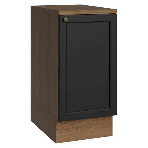 Balcão de Cozinha 40 x 60 cm 1 Porta (Com Tampo) Rustic/Preto Vik Madesa