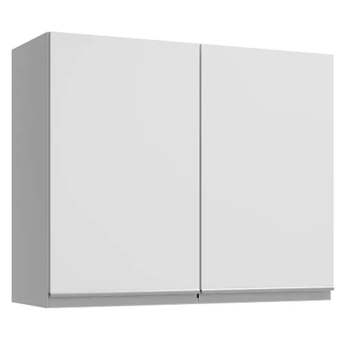 Armário Aéreo Madesa Glamy 80 cm 2 Portas Branco