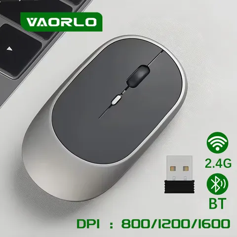 Mouse sem fio recarregável mouse gamer modos duplos bluetooth compatível 2.4g usb mudo mouse para laptop pad tablet macbook mause