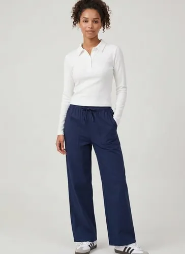 Blusa Feminina Manga Longa com Gola Polo (Off-White) Just Basic