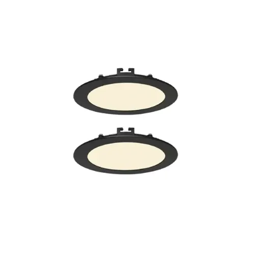 Kit 2 Plafons Led Embutir Redondo 12w Luz Amarela Yamamura