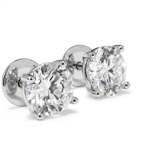 Brinco 8 mm Ponto de Luz Moissanita com Zircônia