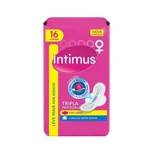 Absorvente Externo Anatômico Moderado com Abas Tripla Proteção Camomil