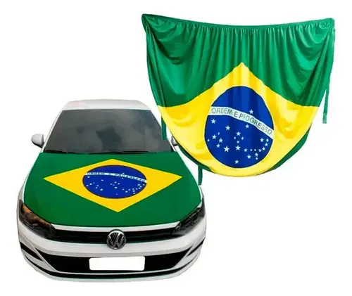 Bandeira do Brasil para Capô Carro Jogos 190x80 cm