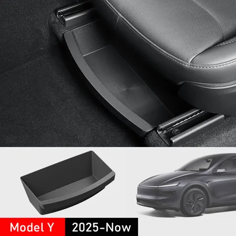 Para Tesla Novo Modelo Y 2025 2026 Juniper: Caixa Organizadora TPE para Armazenamento Sob os Assentos Dianteiros - Acessórios de Viagem