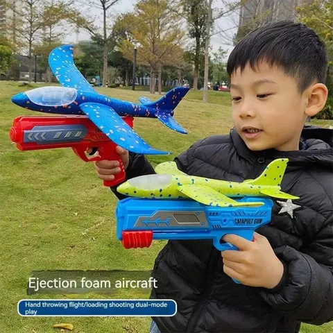 Aviões de Catapulta para Crianças, Aviões de Espuma, Planadores, Brinquedos Voadores para Atividades ao Ar Livre Pais e Filhos (Pacotes de Acessórios Separados para Compra)