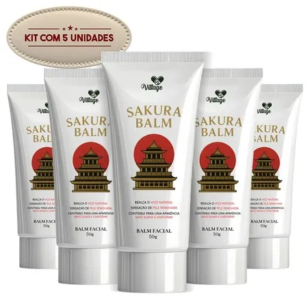 Combo 5x Balm Facial Sakura Balm – Vittage | Pele Suave, Lisa e Hidratada