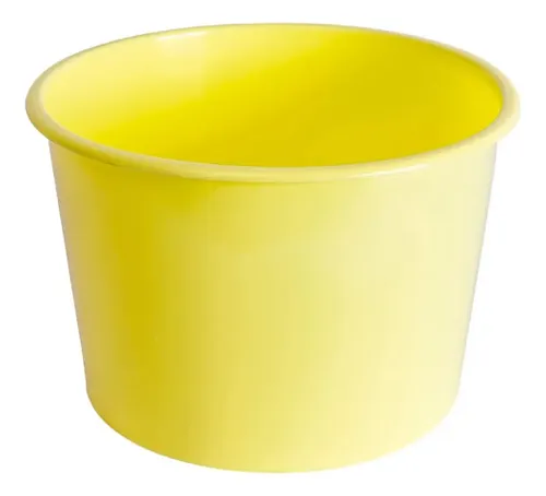 Kit 20 Balde de Pipoca 1,5 Litro Cor Amarelo bebê