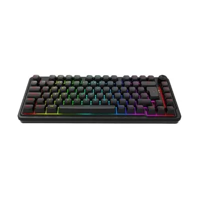 Teclado Gamer sem Fio Redragon Finke K715B, RGB, 75%, Switch Dragon Chant, QMK-VIA, Bluetooth, USB-C, Knob de Volume, Preto - K715B PT
