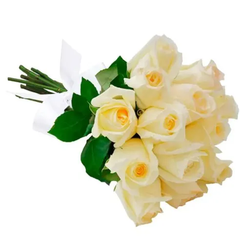 Buquê de 12 Rosas Brancas
