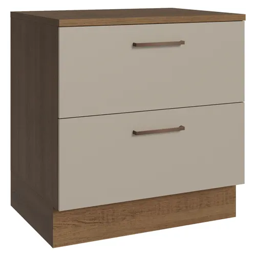 Balcão 80 cm 2 Gavetas Rustic/Crema Agata Madesa