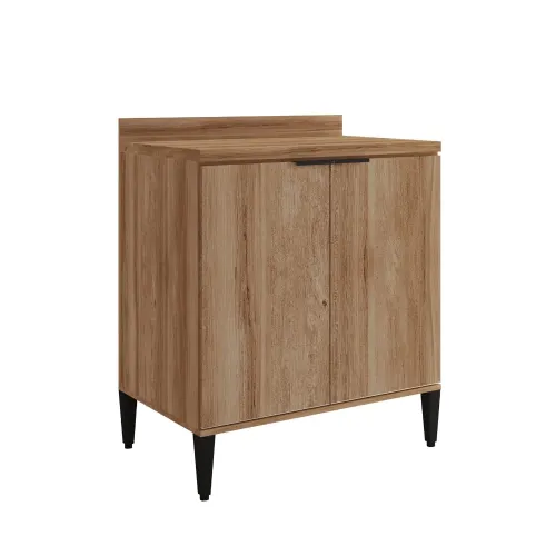 Balcão de Cozinha Miami 800mm 2 Portas com Tampo Carraro Freijó