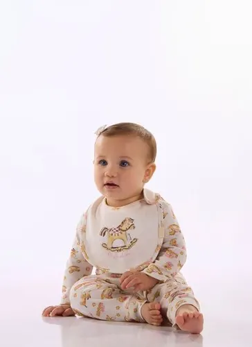 Babador Bebê em Suedine Premium com Estampa Multicolor