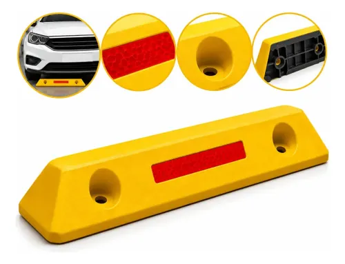 Limitador de Vaga Bate Roda Refletivo Amarelo 46cm