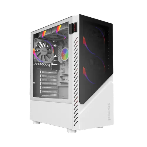 Gabinete Gamer PCYES Set White Ghost Vidro Lateral GSWGPBR
