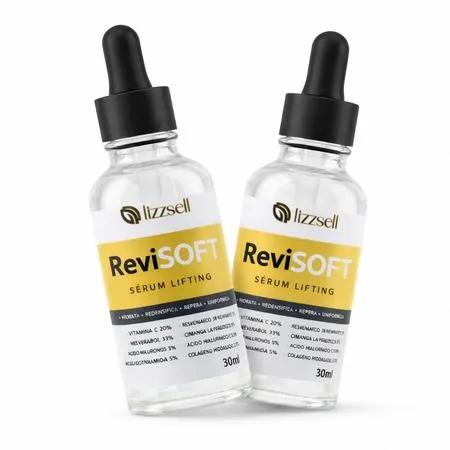 2 ReviSoft Serum Facial Vitamina C e Acido Hialuronico