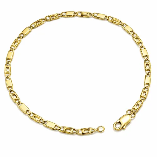 Pulseira 22,5 cm Piastrine em Ouro 18K
