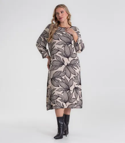Vestido Midi Plus Size com Manga Secret Glam - Moda Feminina e Masculina, Itens para Casa e Mais l Rovitex