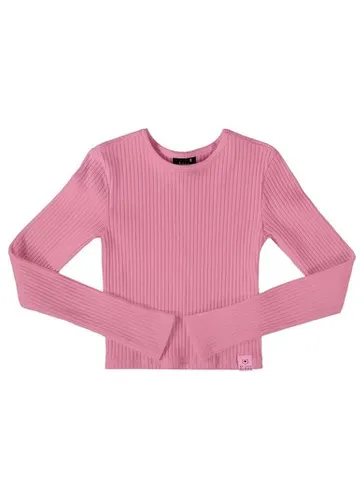 Blusa Cropped Básica em Ribana Canelada Juvenil (Rosa) Gloss