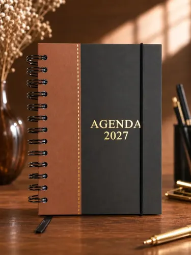 Agenda 2027 Espiral Diaria Executiva Capa Dura Preta 168 fls