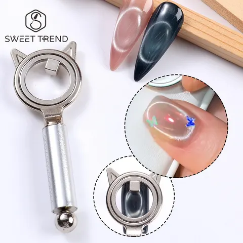 SWEET TREND-1 Conjunto de Ferramentas Magnéticas para Unhas Olho de Gato, Design Halo Olho de Gato com Ímã Esférico para Uso Doméstico, Acessórios DIY para Manicure