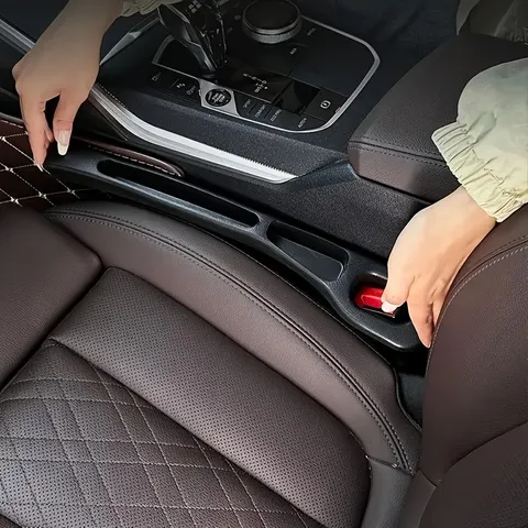 2pc assento de carro gap filler organizador pu à prova dwaterproof água assento de carro gap plug tira com 2 sulcos assento gap armazenamento auto interior accessorie